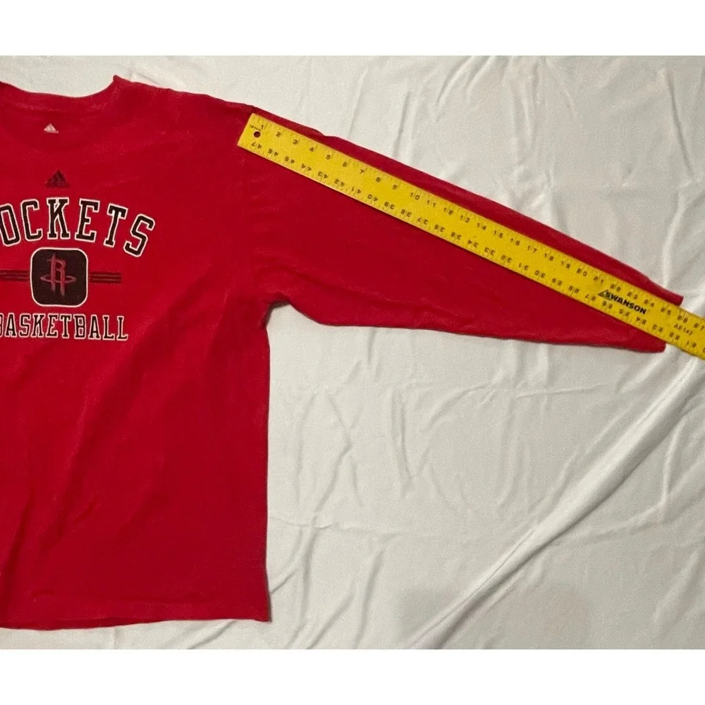 Mens Adidas Houston Rockets Basketball Long Sleeve‎ TShirt Size 2XL